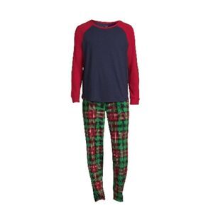 Mens Long Sleeve Sleep Pajama Lounge 2-Piece Set Size L